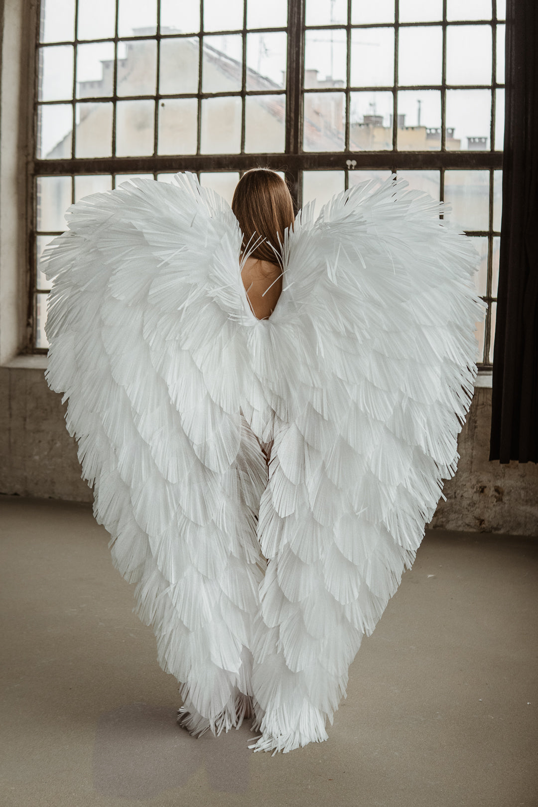 Déguisement d'ailes d'ange blanches "marque Bogacci"