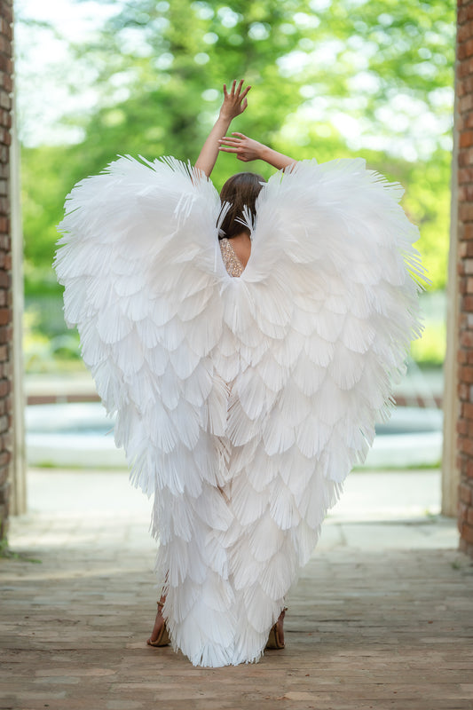 Large white angel wings "Bogacci brand"