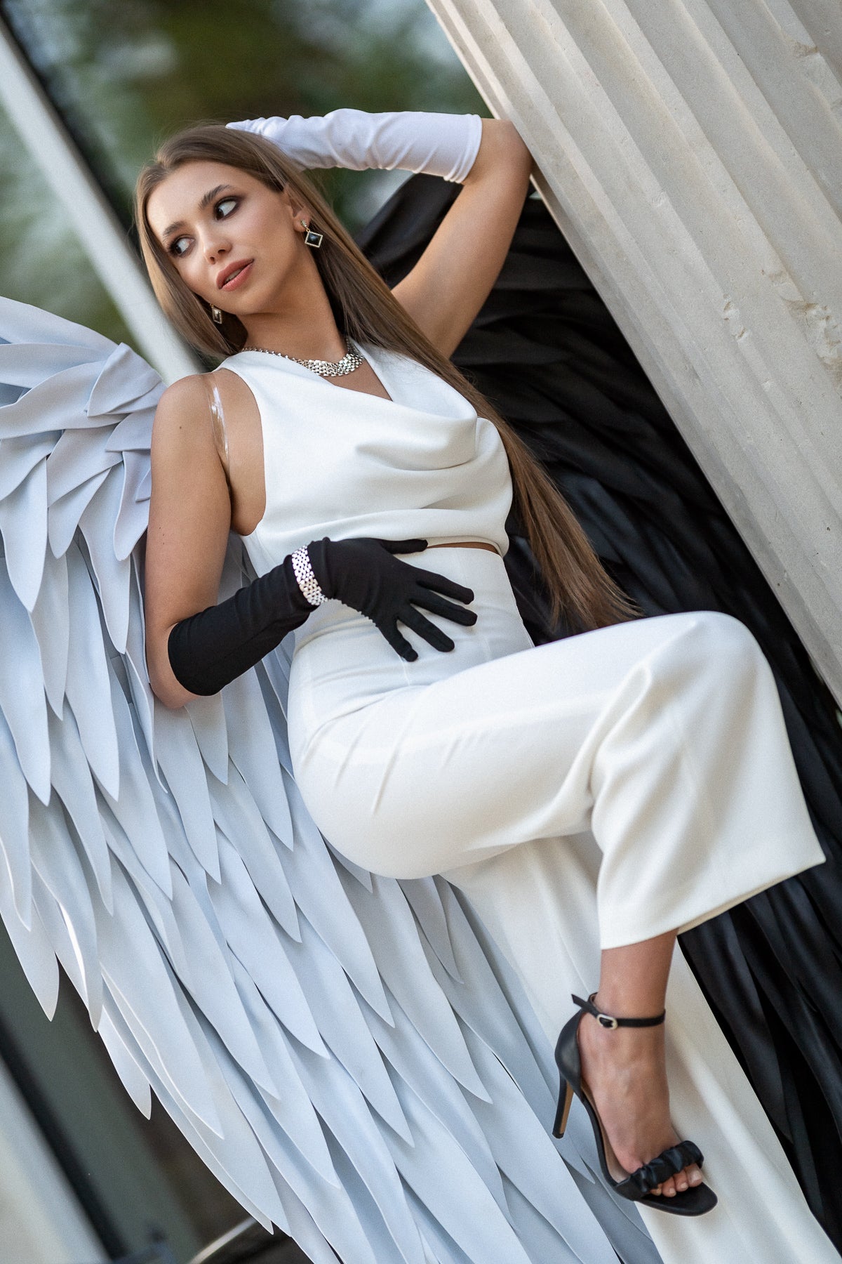 Black/White Angel Wings Costume Cosplay "Bogacci brand"