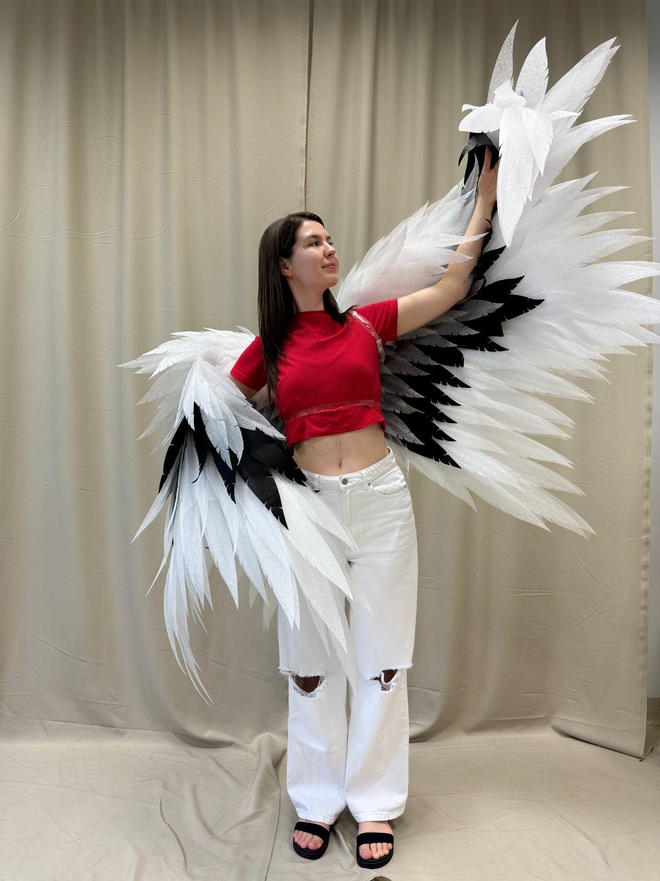 Black White Angel wings costume "Bogacci brand"