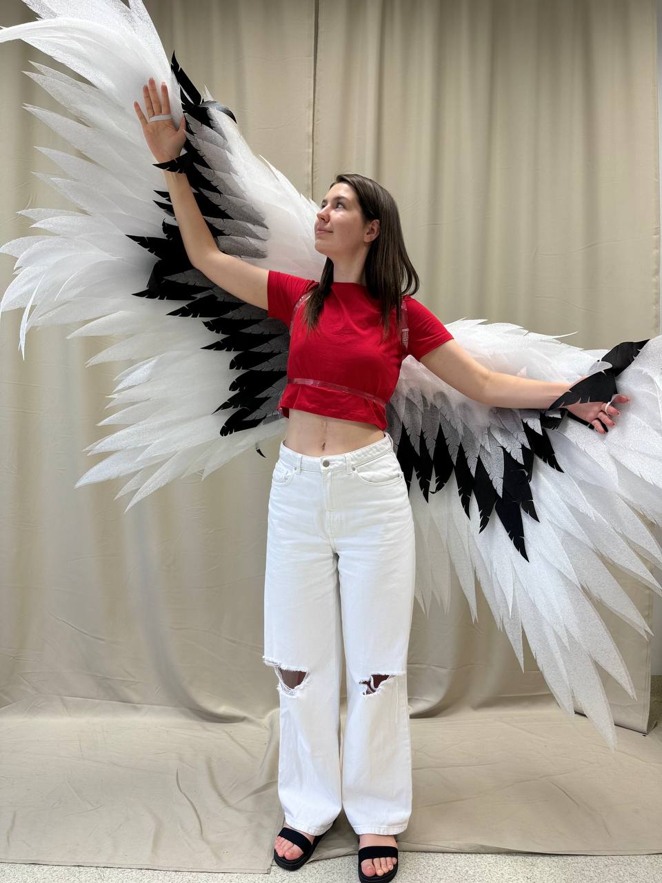 Black White Angel wings costume "Bogacci brand"