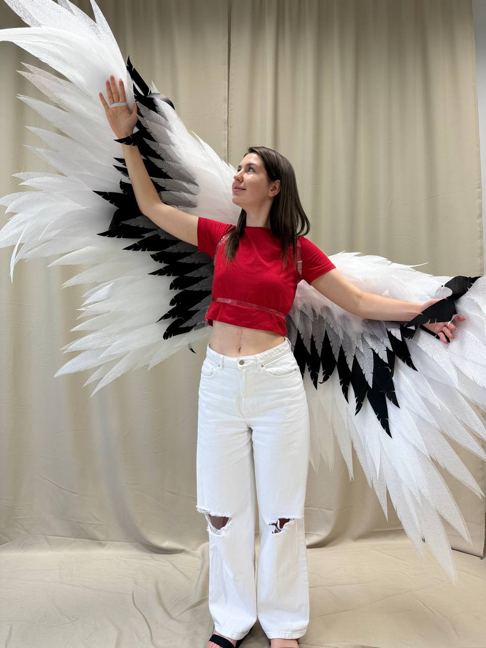 Black White Angel wings costume "Bogacci brand"