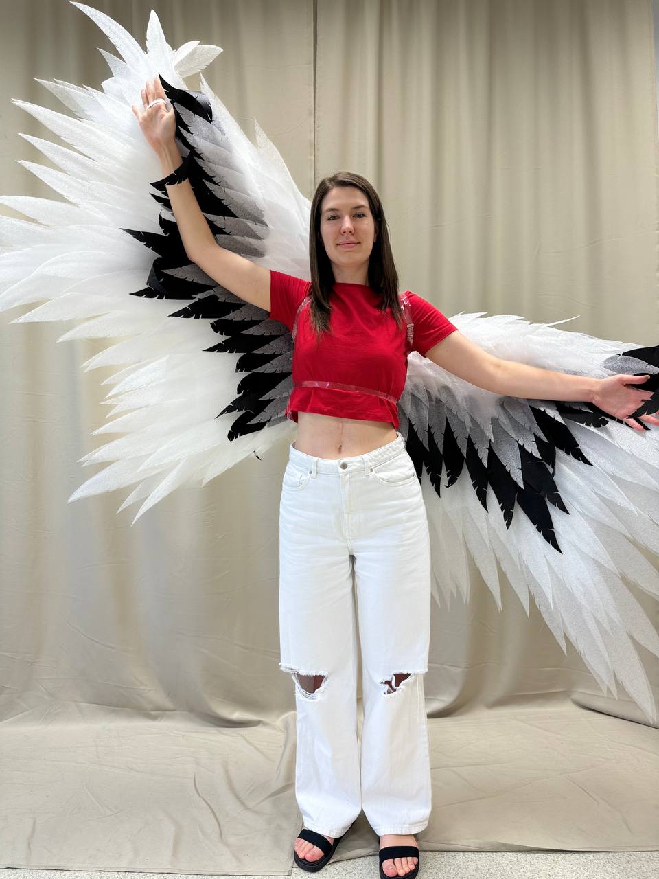 Black White Angel wings costume "Bogacci brand"