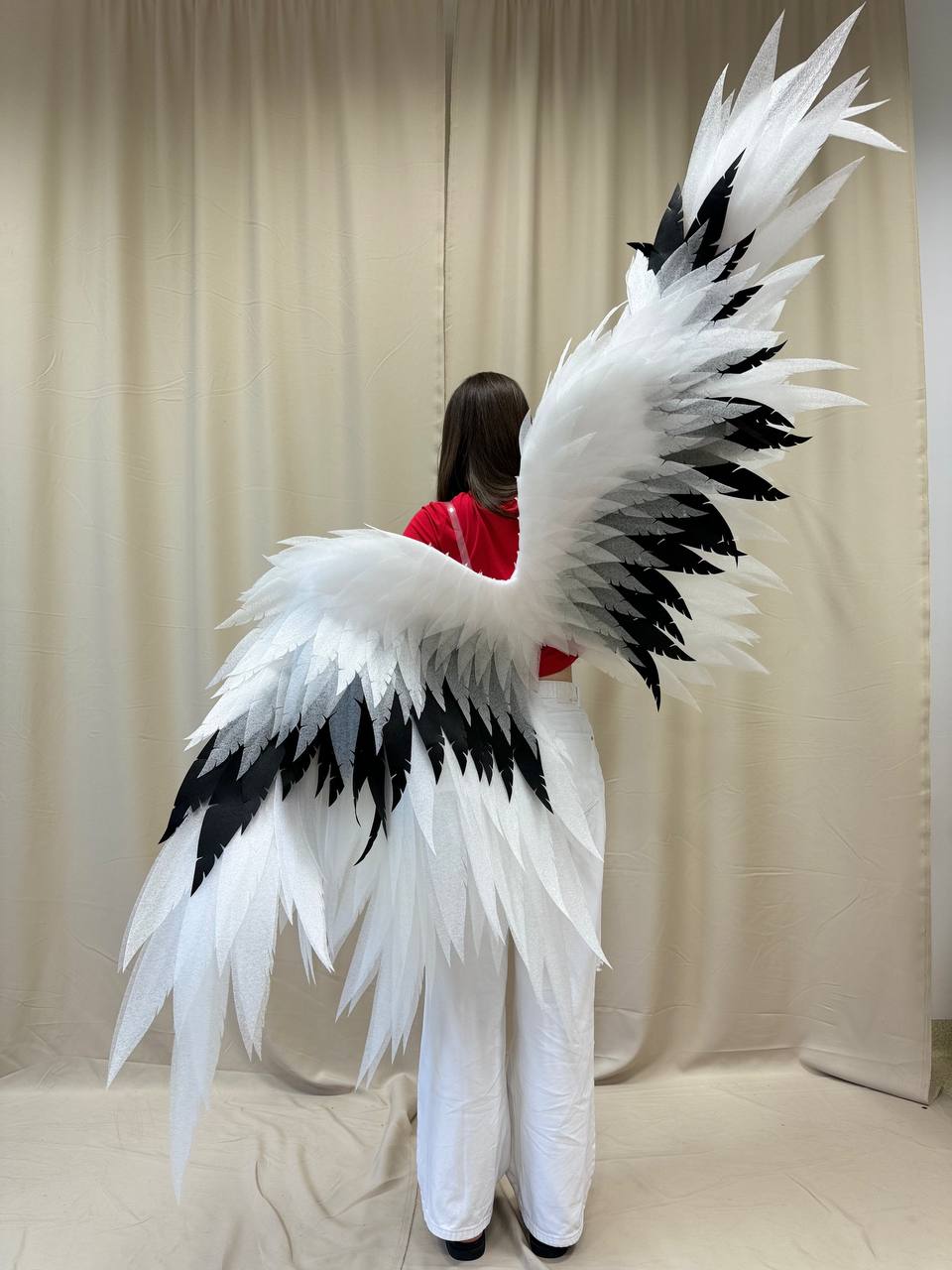 Black White Angel wings costume "Bogacci brand"