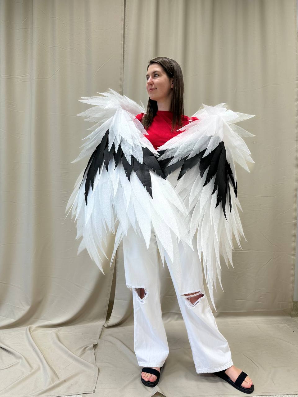 Black White Angel wings costume "Bogacci brand"