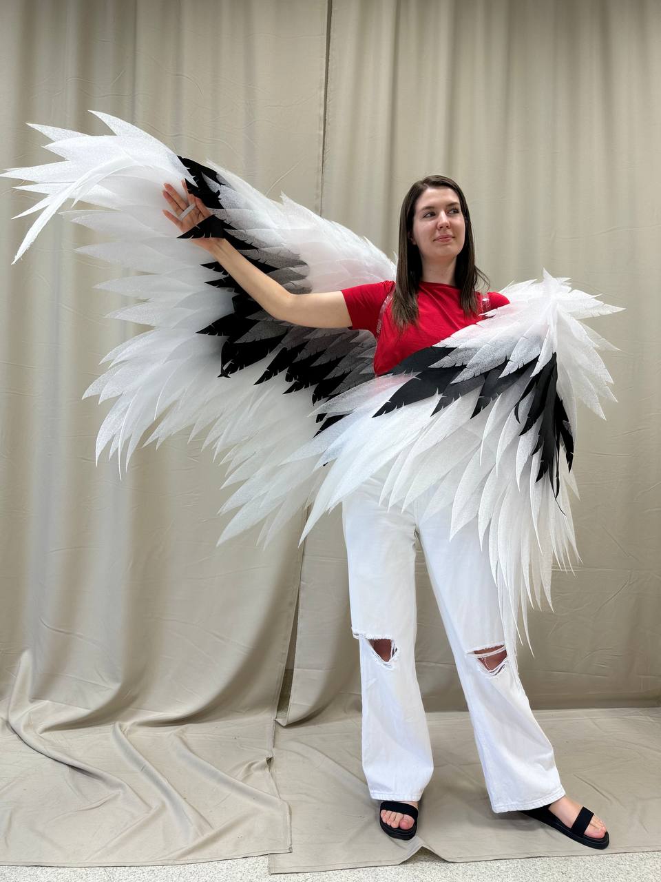 Black White Angel wings costume "Bogacci brand"