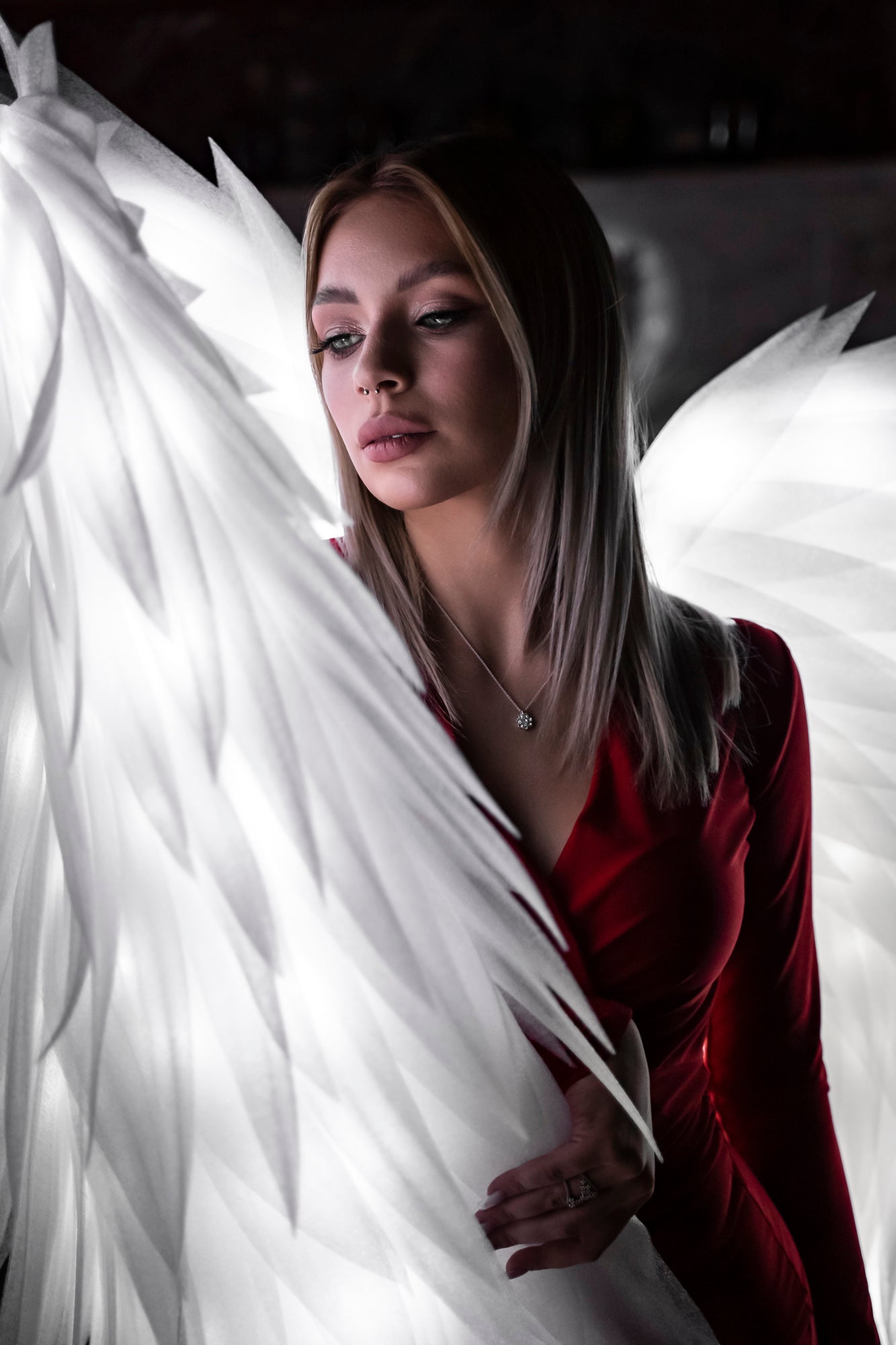 Led White Angel Wings Costume  "Bogacci brand"