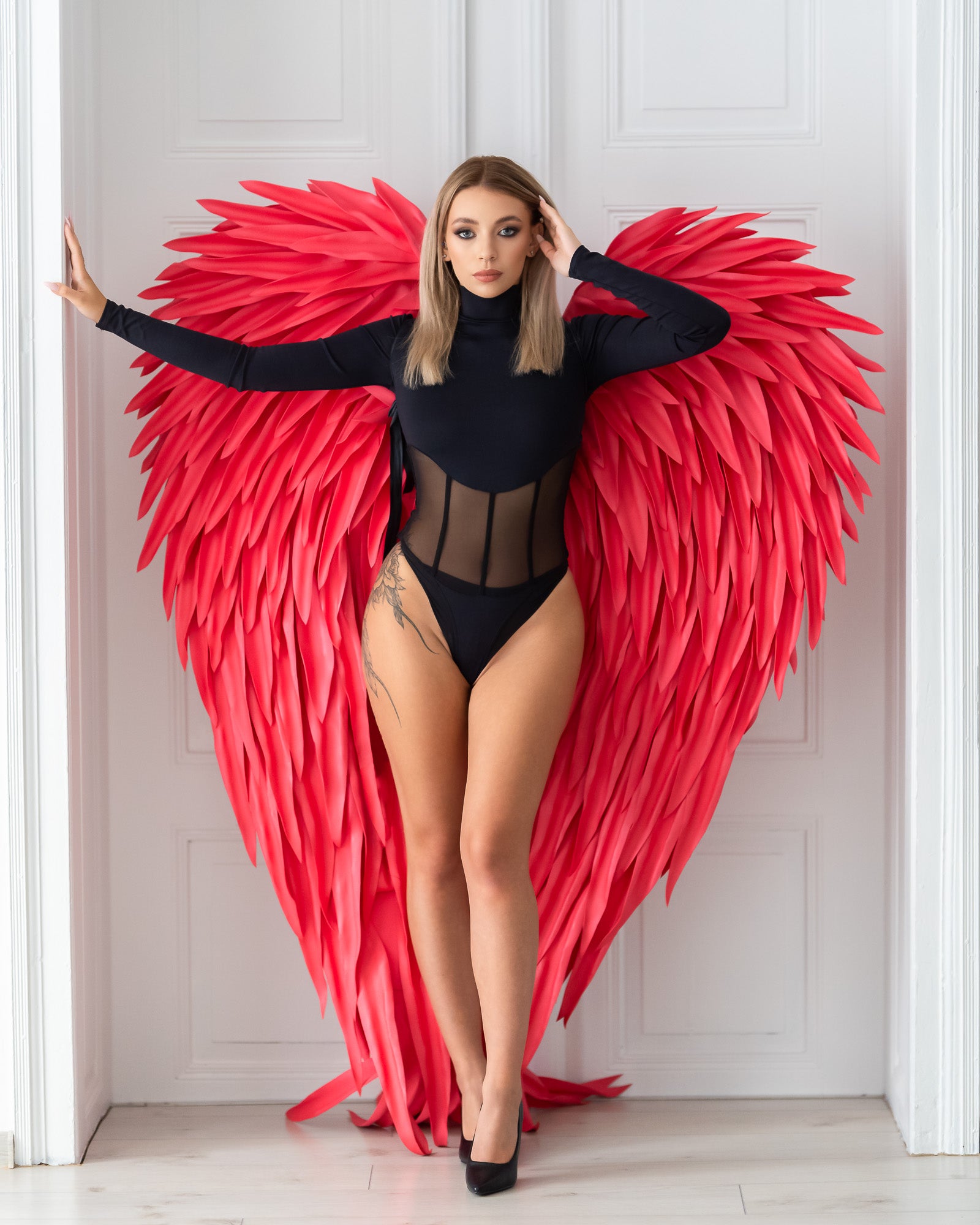 Angel Wings Costume, Cosplay Wings, Red angel,Costume Bellydance, Wings Photo Props, Red Wings, Large Angel wings,masquerade